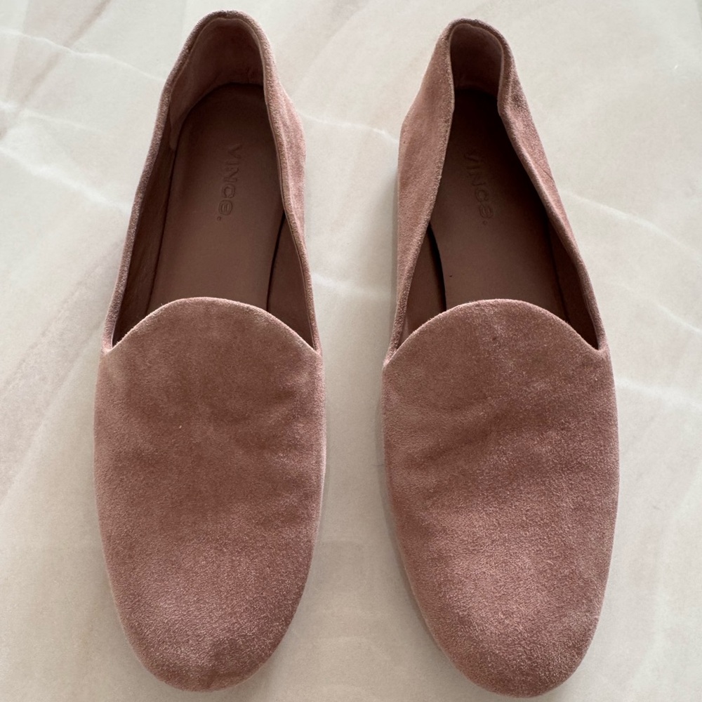 Vince Women's Dusty Rose Suede Loafers